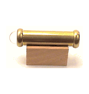 Brass Teleidoscope "Mini 2 inch" with Wooden stand  By Artist Roy Cohen.