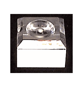 Clear Acrylic Marble /Sphere Stands Dimple Block # 571tall, 1 1/2 inches Square by 1 Inch tall