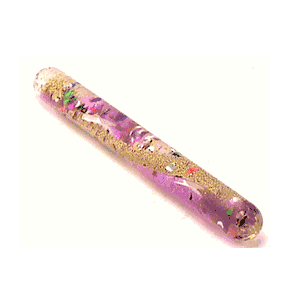 Extra Kaleidoscope Wands 5 1/8 inches long by 5/8 inches in diameter in Purple and Gold Spiral.