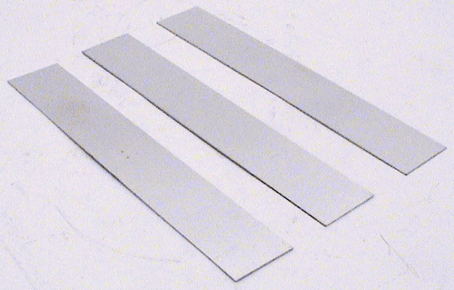 Front Surface Mirror Acrylic Strips 3 Pieces Per Unit ordered. Size is 6 1/2 inches Long 1 1/8