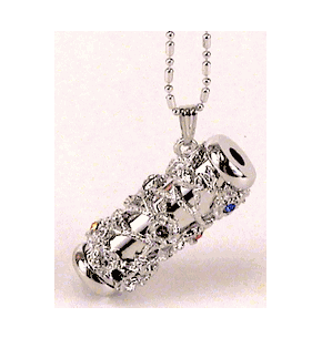 Gifts for Moms, Gifts for Her, Kaleidoscope Necklace in a All Shiny Silver Finish