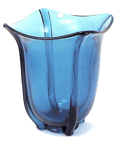 Indigo Vase 7 inches tall By Fenton Art Glass