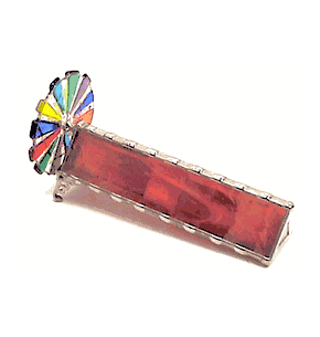 Red Kaleidoscope Small Fused Color Wheel By Kathleen Hunt  