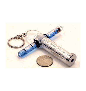 Toy Kaleidoscopes, Childrens Toys, Silver Liquid Motion 4 " Small Key Chain