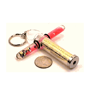 Toy Kaleidoscopes, Gold Liquid Motion 4 " Small Key Chain
