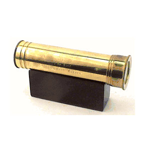 Vintage Brass Kaleidoscope, " Lucida in Brass With Wooden Base" Handcrafted By Van Cort instruments.